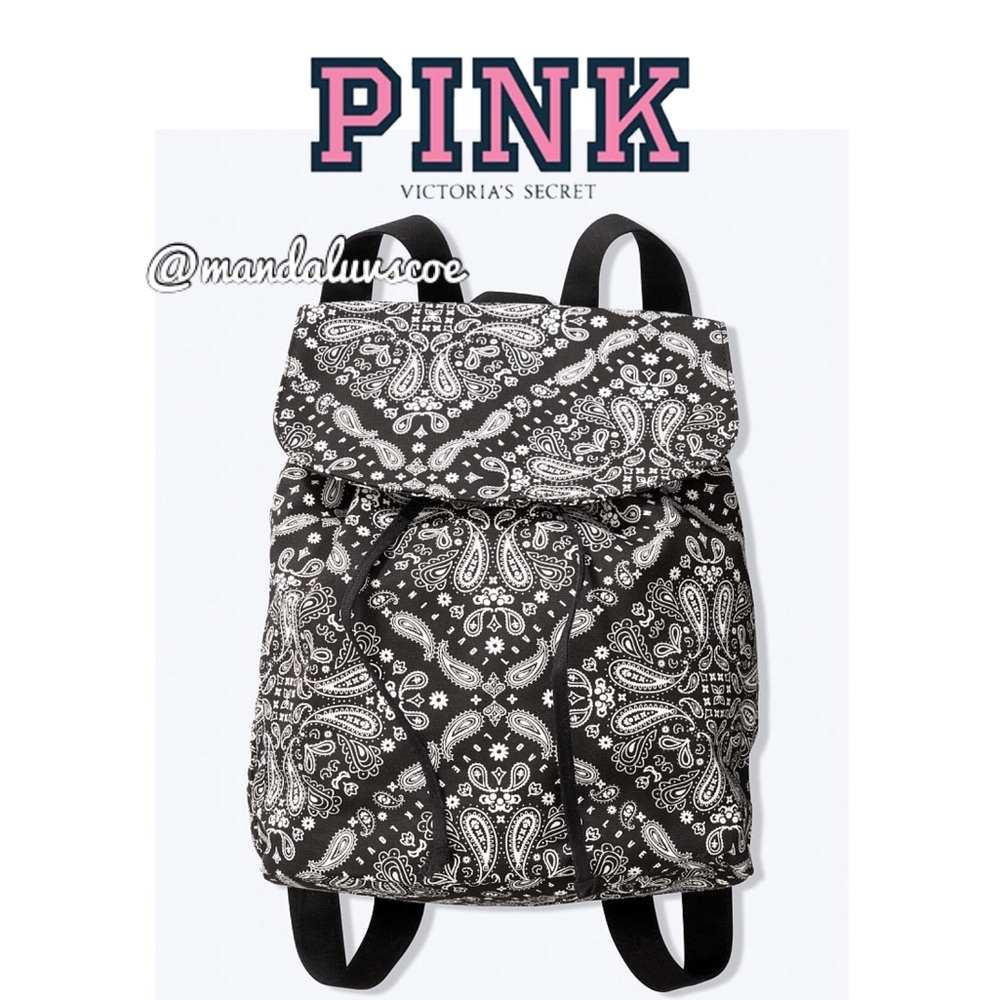 ๐VS PINK BLACK & WHITE PAISLEY BANDANA MINI PACK - Picture 7 of 8